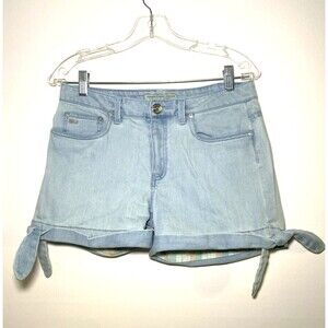 Marc By Marc Jacobs Shorts Womens Size 8 Blue Denim Pockets Bow Tie